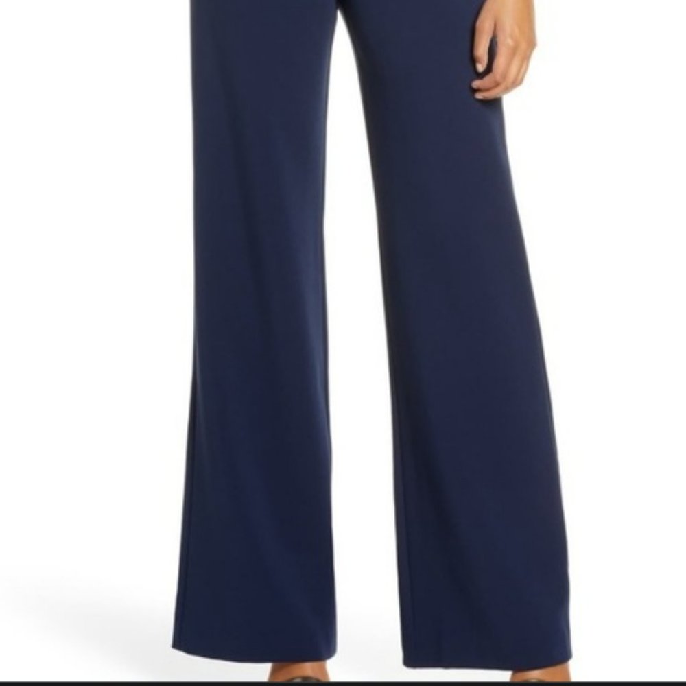 Wide Leg Navy Pants - Black Halo